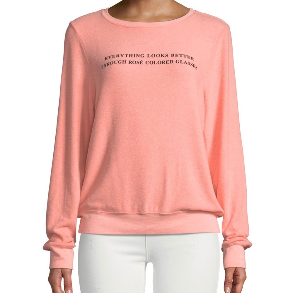 wildfox rosé sweater